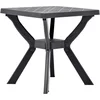 Image de vidaXL - Bistrotafel - 70x70x72 - cm - kunststof - antraciet
