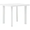 Image de vidaXL - Tuintafel - 80x75x72 - cm - kunststof - wit