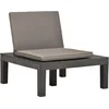 Image de vidaXL - Loungestoel - met - kussen - kunststof - antraciet