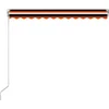 Image de vidaXL - Luifel - handmatig - uittrekbaar - 300x250 - cm - oranje - en - bruin