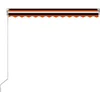 Image de vidaXL - Luifel - handmatig - uittrekbaar - 350x250 - cm - oranje - en - bruin