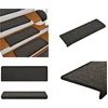 Image de vidaXL - Trapmatten - 15 - st - 65x21x4 - cm - Antraciet - Rechthoekige - Rand