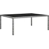 Image de vidaXL - Tuintafel - 200x150x74 - cm - poly - rattan - grijs