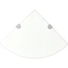 Image de vidaXL - Hoekschappen - 2 - st - met - chromen - dragers - 25x25 - cm - glas - transparant