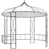 Image de vidaXL - Prieel - rond - 300x290 - cm - wit