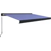 Image de vidaXL - Luifel - handmatig - 400x300 - cm - blauw - en - wit