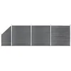 Image de vidaXL - Schuttingset - 3 - vierkant - en - 1 - schuin - 619x186 - cm - HKC - grijs