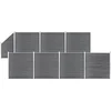 Image de vidaXL - Schuttingset - 7 - vierkant - en - 1 - schuin - 1311x186 - cm - HKC - grijs