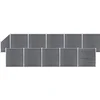 Image de vidaXL - Schuttingset - 10 - vierkant - en - 1 - schuin - 1830x186 - cm - HKC - grijs