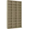 Image de vidaXL - Cd-kast - 102x23x177,5 - cm - bewerkt - hout - sonoma - eikenkleurig