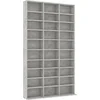 Image de vidaXL - Cd-kast - 102x16x177,5 - cm - bewerkt - hout - betongrijs