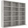 Image de vidaXL - Cd-kast - 100x23x89,5 - cm - bewerkt - hout - betongrijs