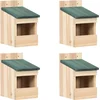 Image de vidaXL - Vogelhuisjes - 4 - st - 12x16x20 - cm - vurenhout