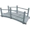 Image de vidaXL - Tuinbrug - 140x60x56 - cm - massief - vurenhout - grijs