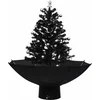 Image de vidaXL - Kerstboom - sneeuwend - met - paraplubasis - 75 - cm - PVC - zwart