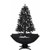 Image de vidaXL - Kerstboom - sneeuwend - met - paraplubasis - 170 - cm - PVC - zwart