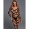Image de Christine le Duc - Visnet Catsuit met Open Kruis - Safiya - Lingerie Erotisch - Zwart