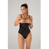Image de Christine le Duc - Wetlook Body met Open Kruis en Cup - Lingerie Erotisch - Gemma - Zwart