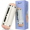 Image de Teazers - Elektrische Masturbator - Dubbelzijdige Masturbator - Oplaadbaar - Sex Toys voor Mannen - Masturbator voor Man - Pocket Pussy - Masturbators - Wit