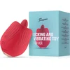 Image de Teazers - Roos Vibrator - Likken en Vibreren - Vibrators voor Vrouwen - Sex Toys voor Vrouwen - Vibrators - Clitoris Stimulator - Tong Vibrator - Rood