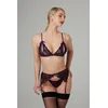 Image de Christine le Duc - 3 Delig Open BH Setje - Lingerie Erotisch - Axelle - Paars
