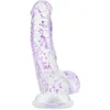 Image de EasyToys Dildo - Glitter Purple - 15 cm