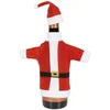Image de Orion - Feestelijke Wijnfles Hoes - Kerstman Kostuum - Rood & Wit