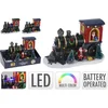 Image de Kersthuisjebestellen - Kersttafereel - Kerstdorp - Stoomlocomotief - Trein met ledverlichting - 2ass - B/O