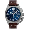 Image de TW Steel TW1113 Canteen Swiss Movement Steel Chrono Bruin Leer 46mm