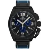 Image de TW Steel TW1117 Canteen Swiss Movement Steel Chrono Blauw Leer 46mm
