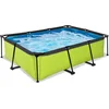 Image de EXIT Lime Frame Zwembad 220x150x65cm - Opzetzwembad - met Filterpomp - Rechthoekig - Groen