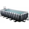 Image de EXIT Black Leather Frame Zwembad 540x250x122cm - Opzetzwembad - met Zandfilterpomp - Rechthoekig - Zwart