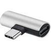 Image de DrPhone DA1 - USB-C Duo Adapter - Converter - USB-C Naar Mini Jack + USB-C - (Geen DAC ondersteuning) Zilver