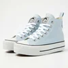 Image de British Knights - Kaya Mid Dames Sneakers Hoog - Maat 40 - Blauw - Katoen - Vrouwen Schoenen