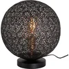 Image de Freelight Oronero tafellamp - bollamp - Ø30 cm - oosters met gaatjes - zwart
