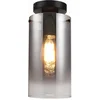 Image de Freelight - Plafondlamp Ventotto H 33 cm Ø 15 cm rook glas zwart