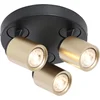 Image de Freelight - Spot Razza 3 lichts Ø 21 cm GU10 zwart goud