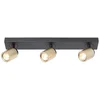 Image de Freelight - Spot Razza 3 lichts L 54 cm GU10 zwart goud