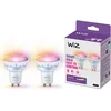 Image de WiZ Spot 2-pack - Gekleurd en Wit Licht - Slimme LED Verlichting - GU10 fitting - 50W - Glas - Wi-Fi