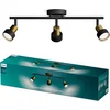 Image de Philips Conduit Spot - Plafondspot met drie lichtpunten - Zwart met goud design - GU10 LED fitting