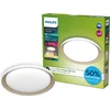 Image de Philips Pebblo plafondlamp - Ultra Efficient - SceneSwitch lichttechnologie - 10W - Warmwit licht - Wit met goud design - Bespaar op energiekosten
