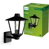 Image de Philips Kinno Wandlamp - Buitenlamp - Zwart - E27 fitting - Maximaal 25W - Weerbestendig; IP44 - Staande wandlamp
