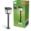 Image de Philips Nissa sokkellamp -UltraEfficient LED - Solar buitenlamp -Helder warm licht; 3000K - Zwart - Bewegingssensor - Schemersensor - Tuinpadverlichting - Zonne-energie