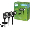 Image de Philips Reuel GardenLink - 3-pack - Sokkellamp met spies - 24V - Warm wit licht; 2700K - Zwart - Tuinpadverlichting