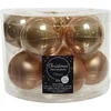 Image de Decoris Kerstballen set - 10x stuks - glas - toffee bruin - 6 cm - glans/mat - kerstversiering