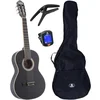 Image de LaPaz C30BK klassieke gitaar 3/4-formaat zwart + gigbag + accessoires