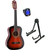 Image de LaPaz 002 SB klassieke gitaar 1/2-formaat sunburst + statief + tuner