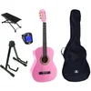 Image de LaPaz 002 PI klassieke gitaar 3/4-formaat roze + accessoires