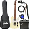 Image de Fazley Sunset Series Tempest 90 Olympic White elektrische gitaar starterset