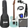 Image de Fazley Sunset Series Tempest 90 Sky Blue elektrische gitaar starterset